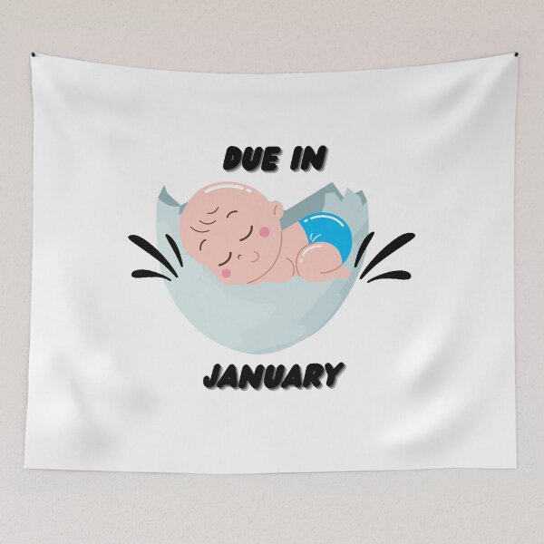 Item preview, Due in January Great Gift for Family designed and sold by mebcreations.