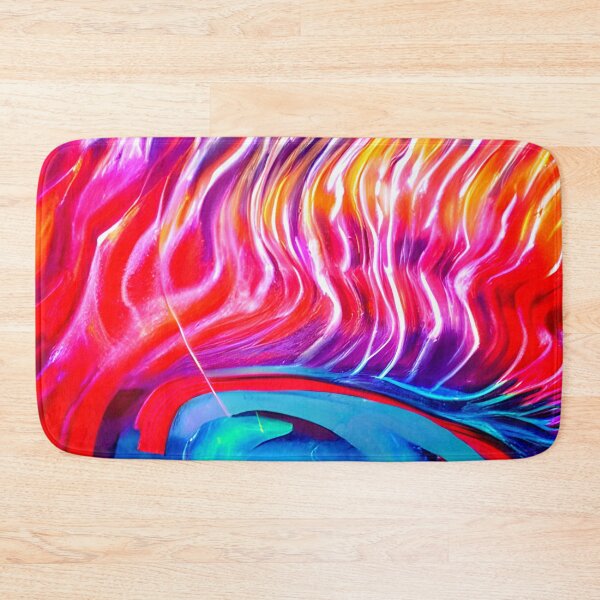 Item preview, thick dense paint pattern knife art - pink blue paint pattern #21 designed and sold by supeart.