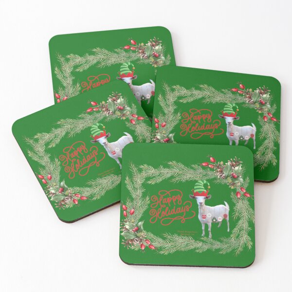 Item preview, Happy Holidays | Holiday Goats | Christmas Goats | Cute Goats | Funny Goats designed and sold by PistolRidgeFarm.