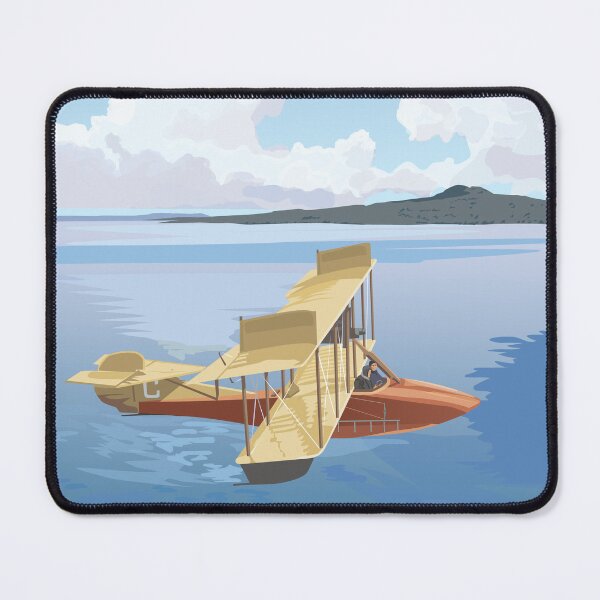 Item preview, Walsh Curtiss seaplane 'C' with Rangitoto Island, Auckland, 1917 designed and sold by contourcreative.