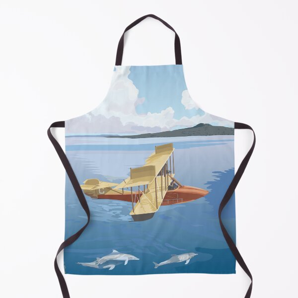 Item preview, Walsh Curtiss seaplane 'C' with Rangitoto Island, Auckland, 1917 designed and sold by contourcreative.