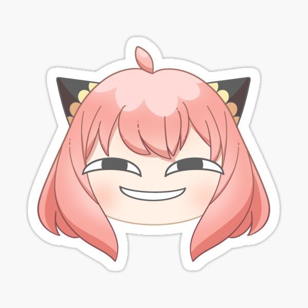 Anya Emoji Sticker for Sale by Scomicmaker