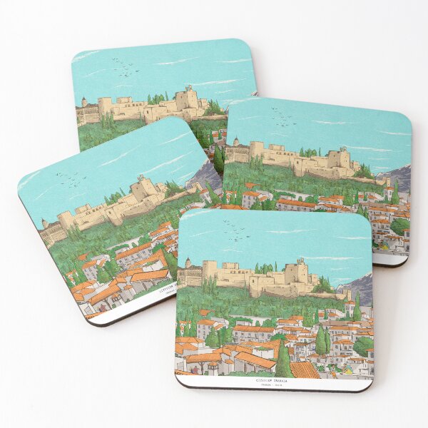 Item preview, City View Granada Spain Illustration designed and sold by Wall-Art-Sketch.