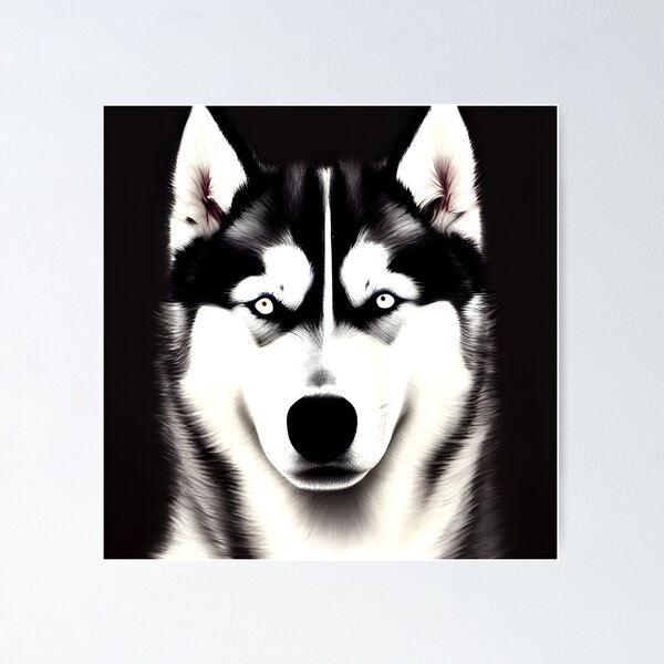 Aperçu de l'œuvre Portrait de chien coloré Husky Sibérien #45 créée et vendue par supeart.