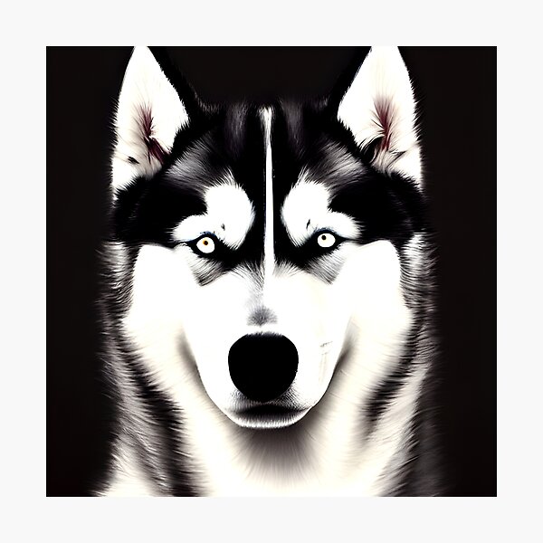 Aperçu de l'œuvre Portrait de chien coloré Husky Sibérien #45 créée et vendue par supeart.