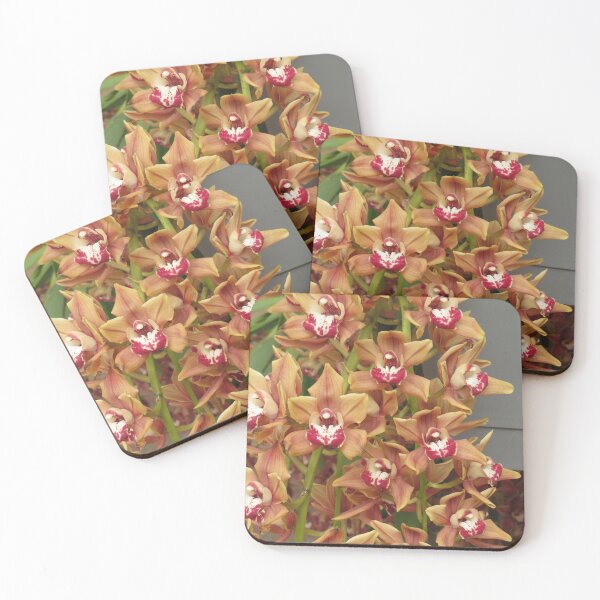 Item preview, Orange cymbidium flowers designed and sold by greentiger1.