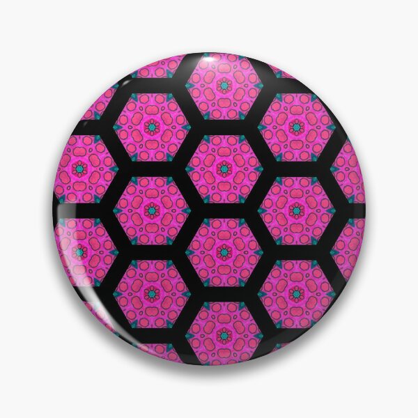 Item preview, Pink Blobs in the Hexagon designed and sold by debutpagesart.