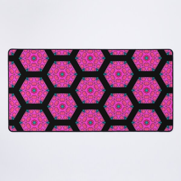 Item preview, Pink Blobs in the Hexagon designed and sold by debutpagesart.