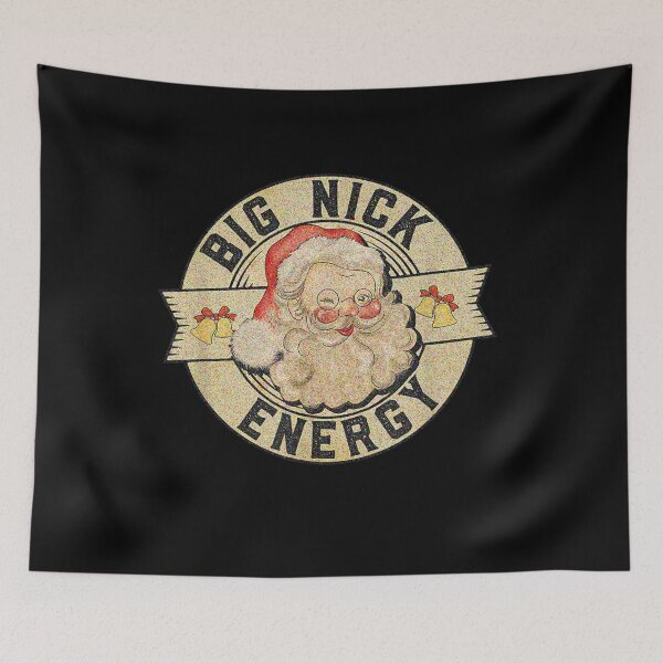 Item preview, Big Nick Energy, Funny Vintage Santa Claus Wink Christmas designed and sold by justbener.