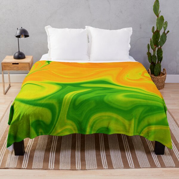 Item preview, Vibrant Peach Green Yellow  Liquid Art. Liquid Marble. Abstract Design. designed and sold by Jason123za.