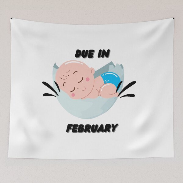 Item preview, Due in February Baby Gift designed and sold by mebcreations.