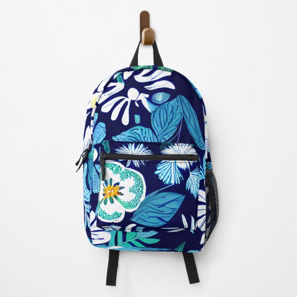 Item preview, floral white flower blue leaf patter #9 designed and sold by supeart.