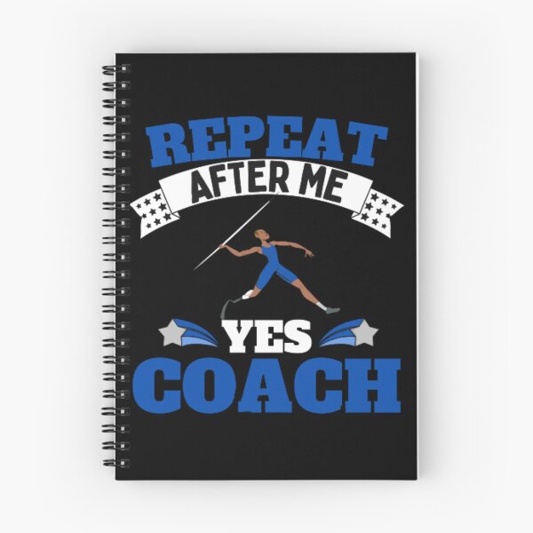 Item preview, Repeat After Me Yes Coach Javelin - Blue White - Funny Sports designed and sold by GymWearDepot.