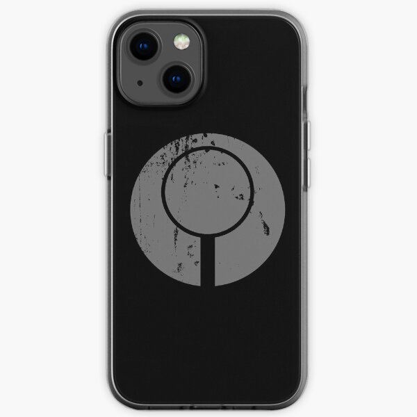 Marathon Symbol II - Grau auf Schwarz iPhone Flexible Hülle