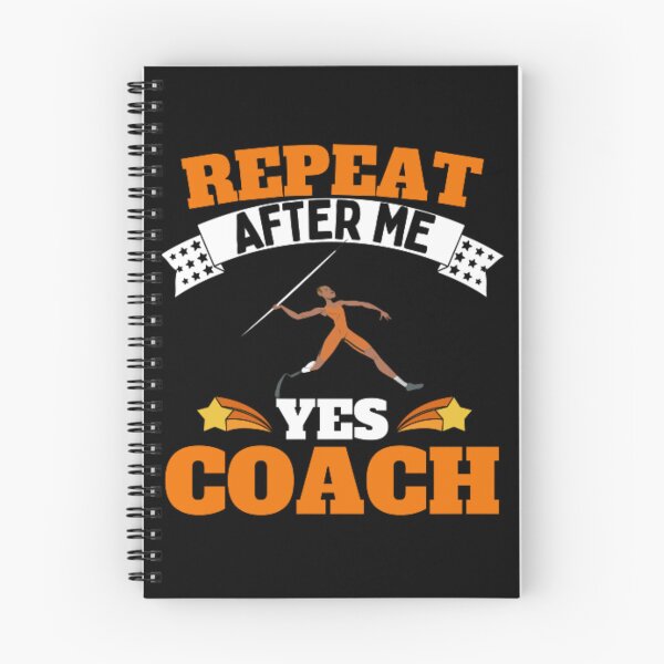 Item preview, Repeat After Me Yes Coach Javelin - Orange White - Funny Sports designed and sold by GymWearDepot.