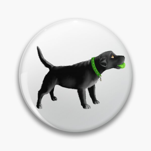Artikelvorschau, Schwarzer Labrador-Welpe, der mit Ball spielt entworfen und verkauft von Tanya Crowley.