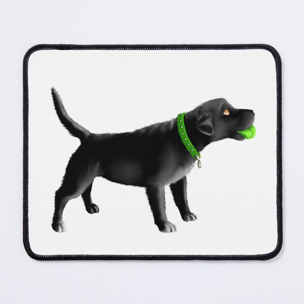Artikelvorschau, Schwarzer Labrador-Welpe, der mit Ball spielt entworfen und verkauft von Tanya Crowley.