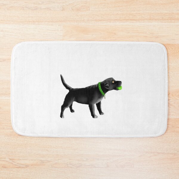 Artikelvorschau, Schwarzer Labrador-Welpe, der mit Ball spielt entworfen und verkauft von Tanya Crowley.