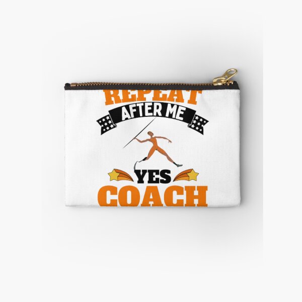 Item preview, Repeat After Me Yes Coach Javelin - Orange Black - Funny Sports designed and sold by GymWearDepot.