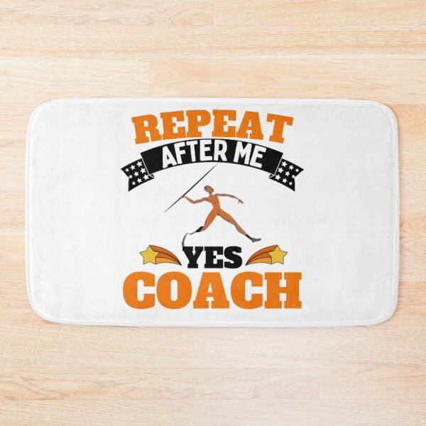 Item preview, Repeat After Me Yes Coach Javelin - Orange Black - Funny Sports designed and sold by GymWearDepot.