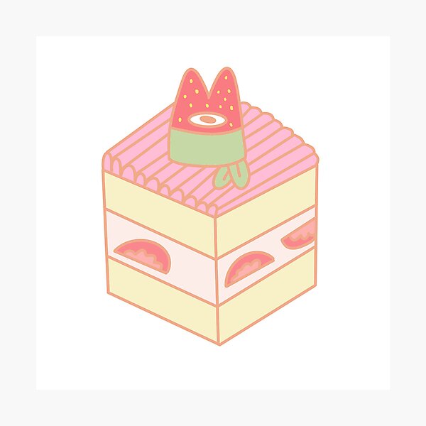 Item preview, strawberry cake designed and sold by StarEyeStudios.