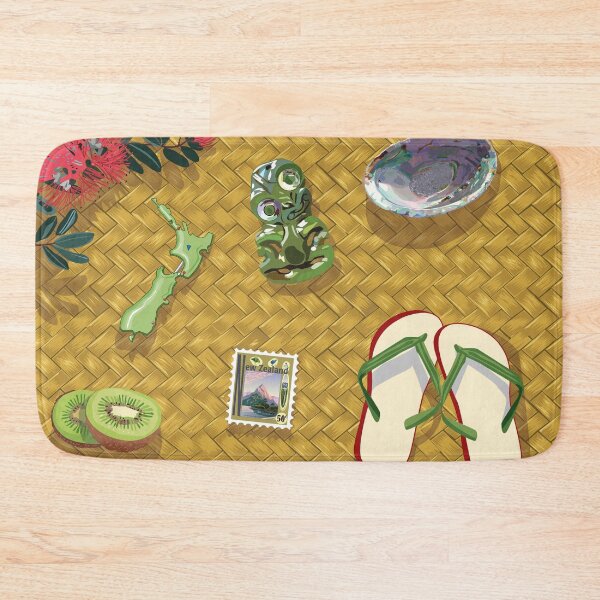 Item preview, Kiwi icons on woven flax  designed and sold by contourcreative.