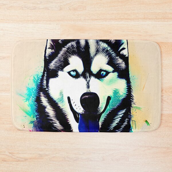 Item preview, Siberian Husky colorful dog portrait #46 designed and sold by supeart.