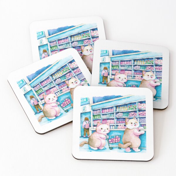Item preview, Shopping Kitties in watercolor  designed and sold by Pariahs-Design.