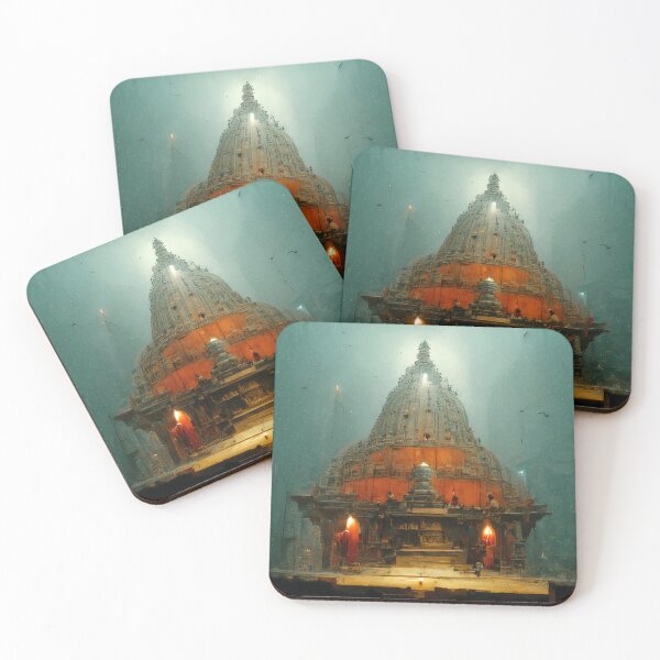 Item preview, Temple covered with fog designed and sold by AI-Collections.