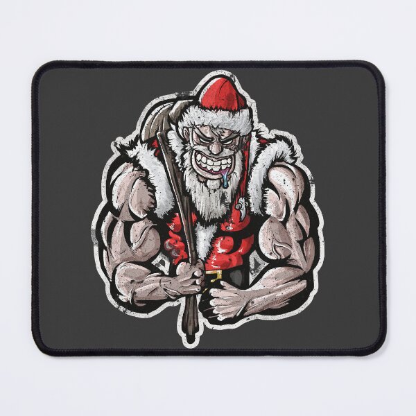Item preview, Tough Buff Santa, the Christmas Powerlifter, Bodybuilder - Angry, Cross, Fit, Muscular designed and sold by ArtificialEye.