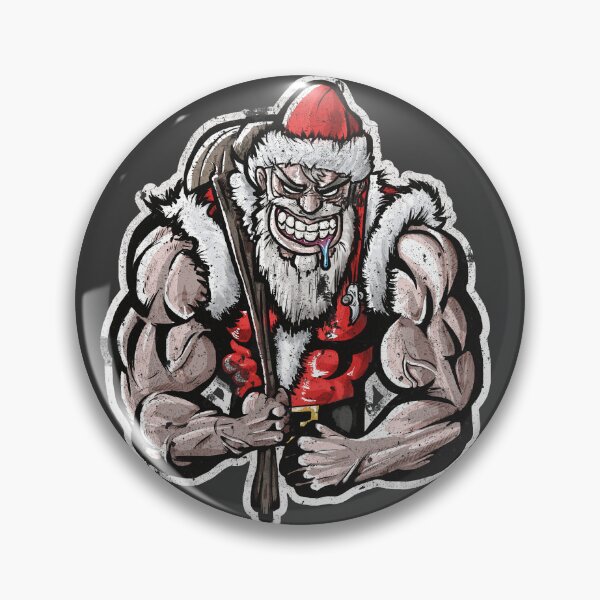 Item preview, Tough Buff Santa, the Christmas Powerlifter, Bodybuilder - Angry, Cross, Fit, Muscular designed and sold by ArtificialEye.