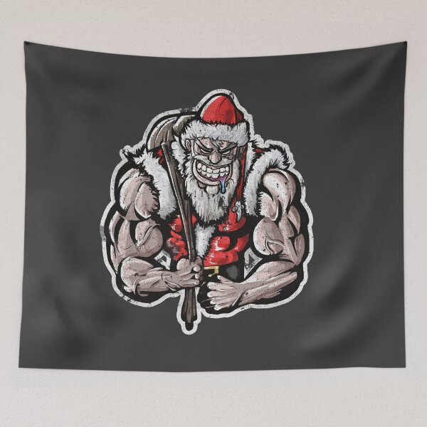 Item preview, Tough Buff Santa, the Christmas Powerlifter, Bodybuilder - Angry, Cross, Fit, Muscular designed and sold by ArtificialEye.