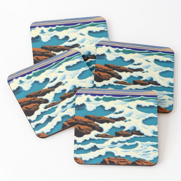 Item preview, Jeffrey Smart Inspired Art - Rocky Shore designed and sold by ArtzandDesignz.