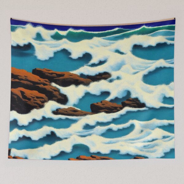 Item preview, Jeffrey Smart Inspired Art - Rocky Shore designed and sold by ArtzandDesignz.