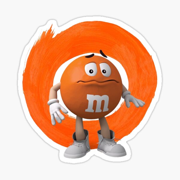 ORANGE M&M DECAL / STICKER 09