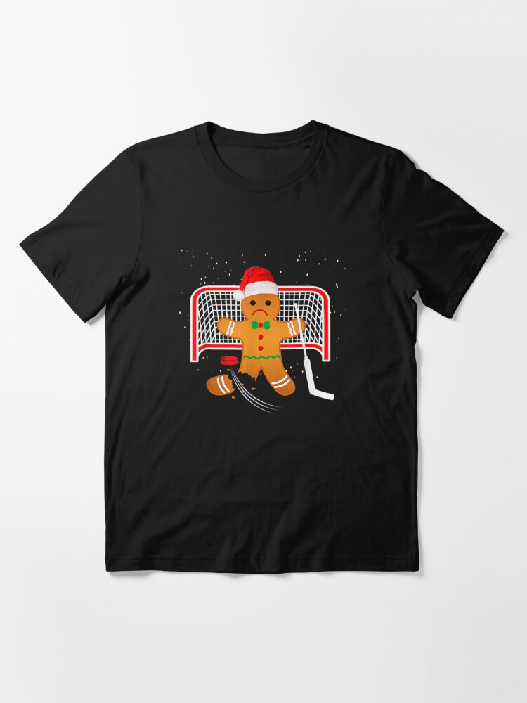 Hockey Goalie Funny Christmas T Shirt Gingerbread Man Goalie T-Shirt  Essential T-Shirt for Sale by nabilamargaux