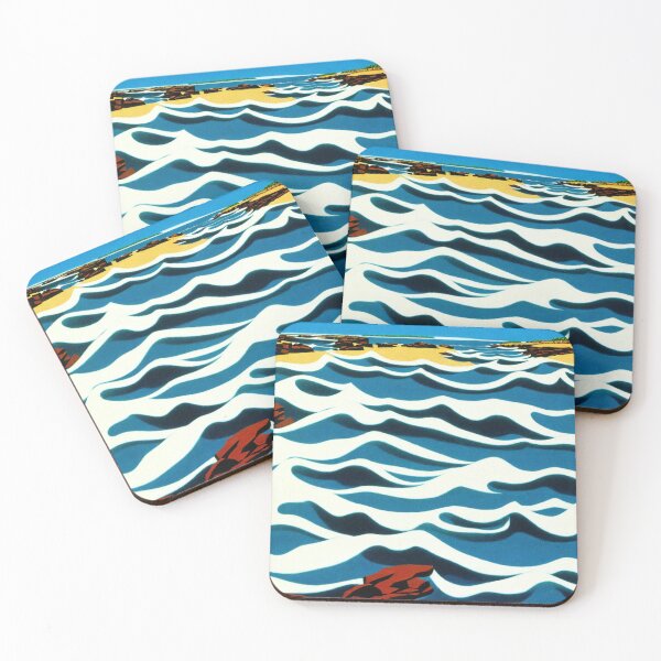 Item preview, Jeffrey Smart Inspired Art - Rocky Bay designed and sold by ArtzandDesignz.