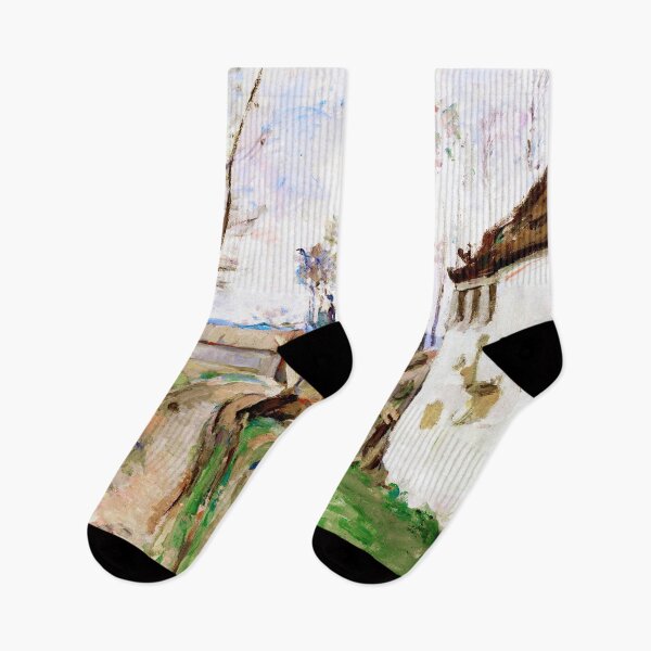 Item preview, HD PAUL CEZANNE - A Village Road near Auvers designed and sold by Go Logo Designs.