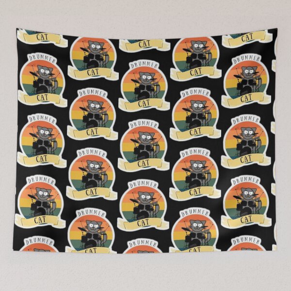 Item preview, Drummer cat _ nyango stra designed and sold by happystyling.
