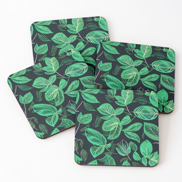 Item preview, Dark tropical green leaf patter #22 designed and sold by supeart.