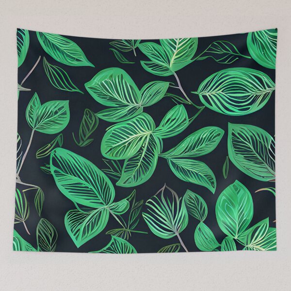 Item preview, Dark tropical green leaf patter #22 designed and sold by supeart.