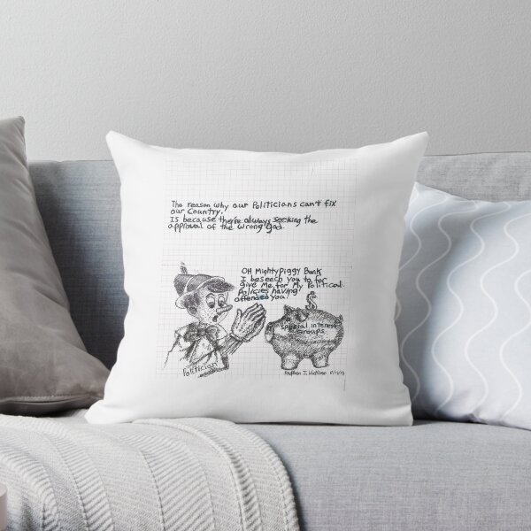 All Mighty Piggy Bank Throw Pillow