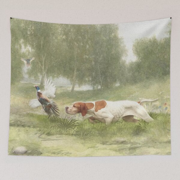 Item preview, Pheasant Hunting with Pointer designed and sold by TammyHunterArt.
