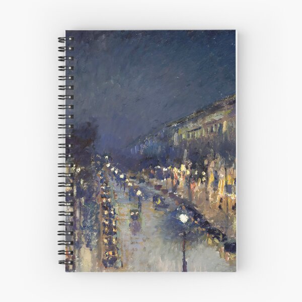 Item preview, The Boulevard Montmartre at Night - Camille Pisarro Art Prints designed and sold by TheSoulOfArt.