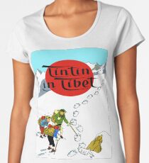 Tintin in tibet cover poster Women's Premium T-Shirt