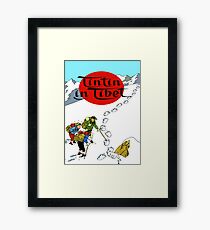 Tintin in tibet cover poster Framed Print