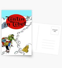 Tintin im Tibet-Abdeckungsplakat Postkarten