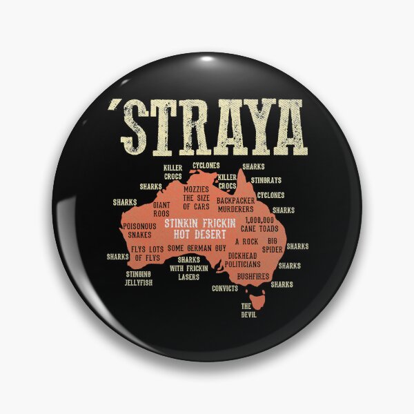 Item preview, Vintage Aussie Day Straya Australia Map G_x27_day Mate Outback designed and sold by GuvaZone.