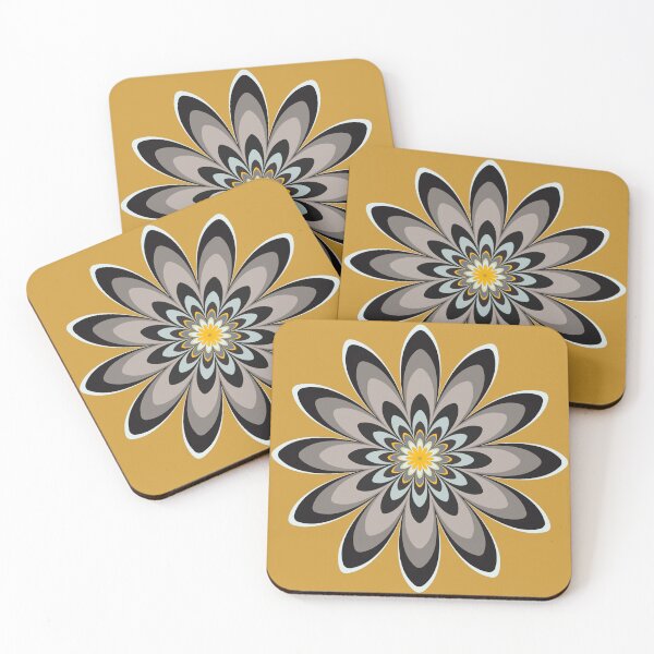 Item preview, Single floral pattern black gold designed and sold by Bakkia.