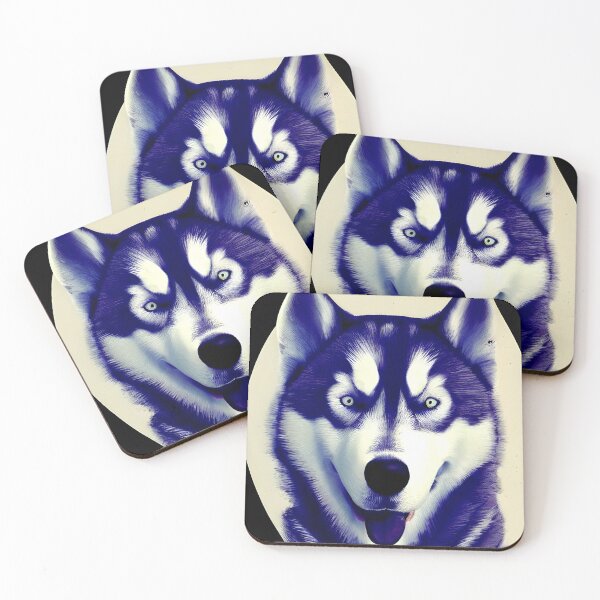 Item preview, Siberian Husky colorful dog portrait #47 designed and sold by supeart.